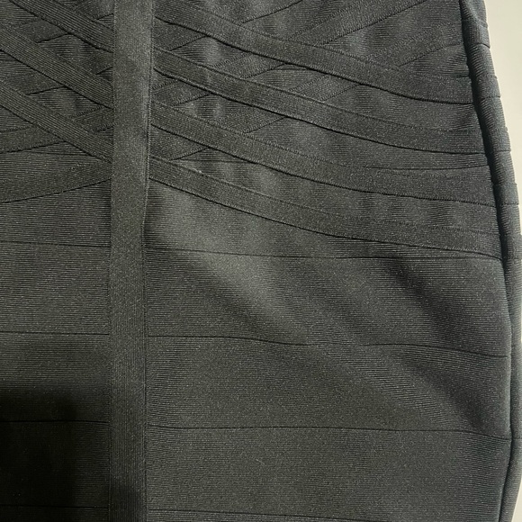 Windsor Black Ribbed Mini Pencil Skirt Size M Banded Grunge Goth Whimsigoth - Picture 3 of 5